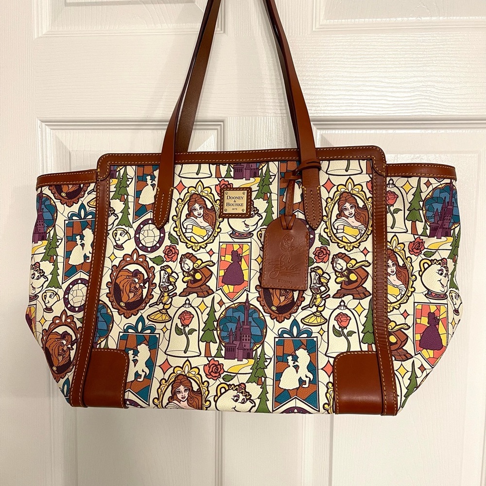 RARE Disney Dooney & Bourke Beauty & The Beast Large Tote in Perfect Condition